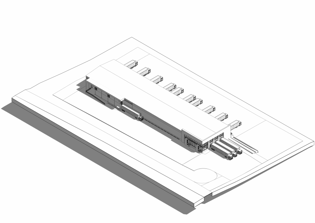 Frigider Grătiești — Plan și axonometrie